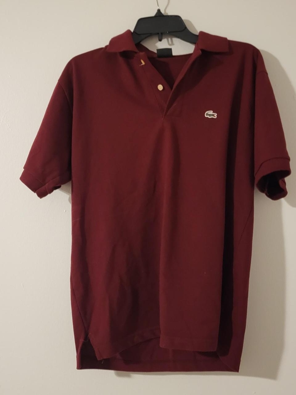 Lacoste Men's Maroon Short-Sleeve Polo